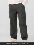 Buy Solids: Charcoal Black Men Cargo Pants F56