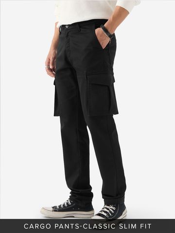 Buy Solids: Onyx Men Cargo Pants Online F56