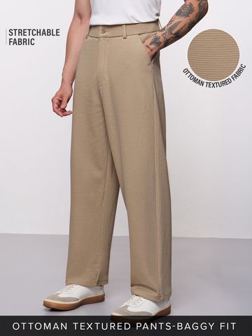 Buy Ottoman Textured Pants: Tuscan Men Pants Online F56