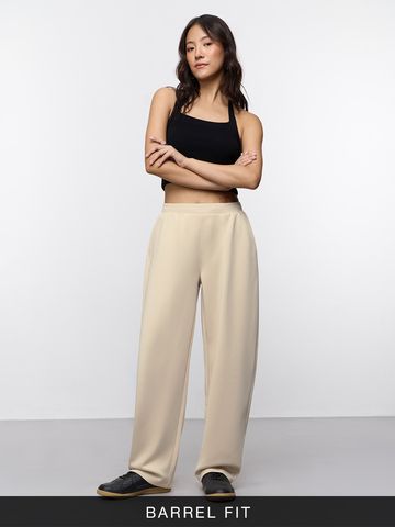Buy Premium Scuba Joggers: Vanilla Cream Women Joggers Online JB65