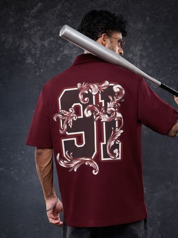 Buy Deadpool: Baroque Men Oversized Polos Online P09