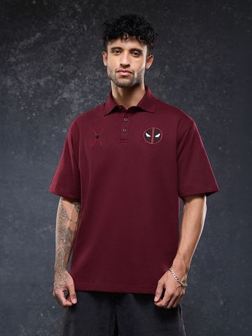 Buy Deadpool: Baroque Men Oversized Polos Online P09