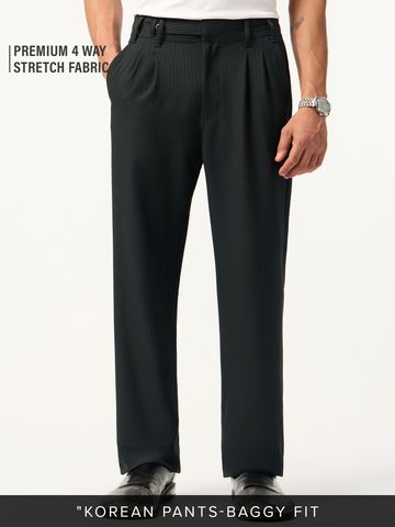 Buy Korean Pants: Chambray Men Korean Pants Online F56