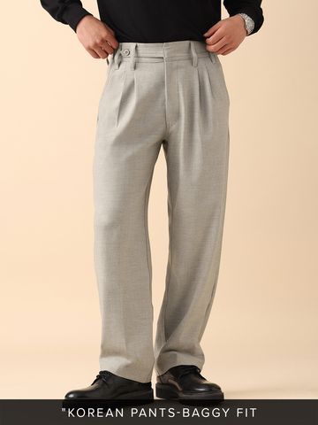 Buy Korean Pants: Bisque Men Korean Pants Online F56