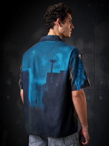 Buy Cotton-Linen Shirt: Alleyway Men Oversized Shirts Online C76
