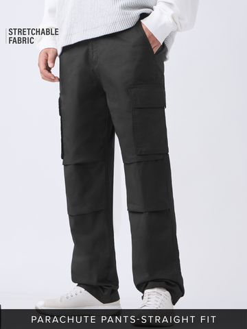 Buy Parachute Pants: Noir For Men Nline F56