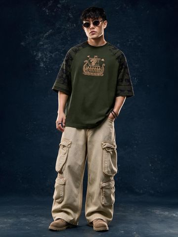 Buy Oversized T-Shirt: Knarrs Men Super Oversized T-Shirt Online OS23