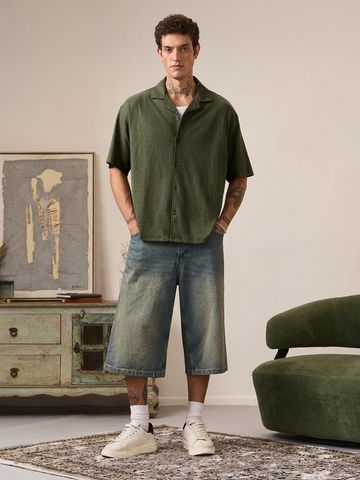 Buy Oversized Shirt: Thyme Men Oversize Shirt Online C76