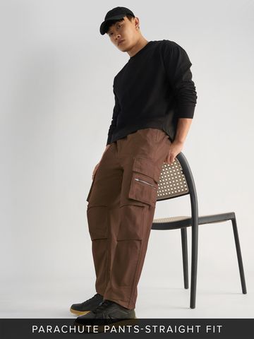 Buy Parachute Pants: Macchiato For Men Online F56