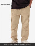 Buy Solids: Creamy Beige Men Parachute Pants Online F56