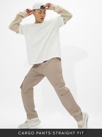 Buy Colourblock: Off-White, Brown Men Cargo Pants Online F56