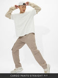 Buy Colourblock: Off-White, Brown Men Cargo Pants Online F56