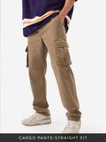Buy Solids: Deep Tan Men Cargo Joggers Online F56