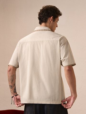 Buy Striped Shirt: Biscuit Oversized Shirts Online C76