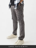 Buy Solids: Light Grey Men Cargo Pants Online F56