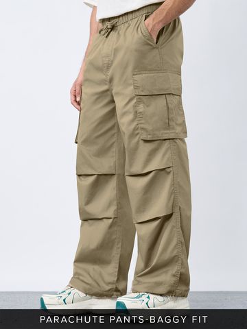 Buy Parachute Pants: Oatmilk For Men Online F56