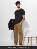 Buy Solids: Rust Men Cargo Pants Online F56
