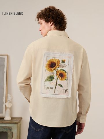 Buy Cotton-Linen Shirt: Sunflower Men Cotton Linen Shirts Online C76