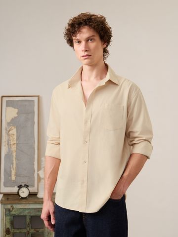 Buy Cotton-Linen Shirt: Sunflower Men Cotton Linen Shirts Online C76