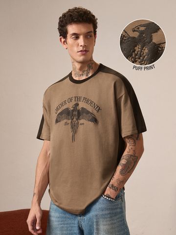 Buy Harry Potter: Hogwarts School Men Oversized T-Shirts Online OS23