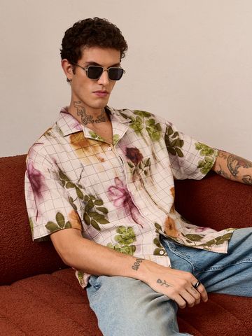 Buy Oversized Shirt: Floral Men Oversized Shirts Online C76