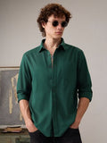 Buy Solids: Green Grove Men Solid Shirt Online C76