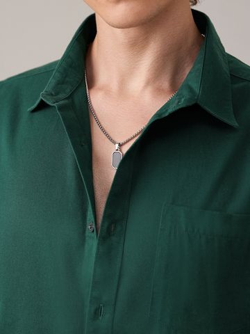 Buy Solids: Green Grove Men Solid Shirt Online C76