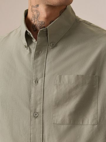 Buy Boxy-Fit Shirt: Soft Sage Men Shirts Online C76