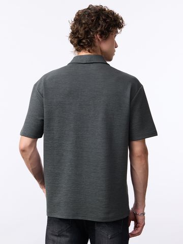 Buy Oversized Polo: Chambray Men Oversized Polo Online P09