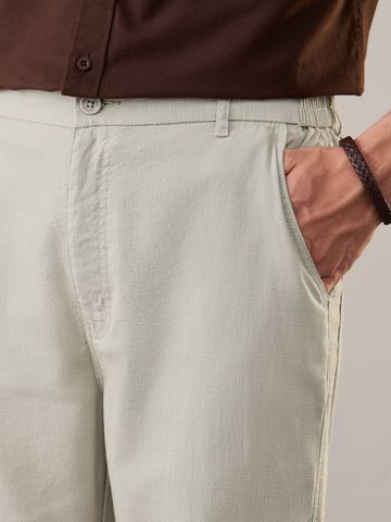 Buy Straight-Fit Pants: Stone Grey Men Pants Online F56