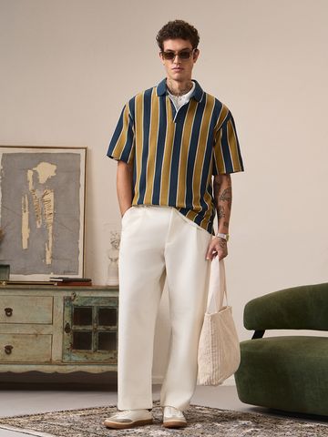 Buy Oversized Polo: Coastal Vibe Men Oversized Polo Online P09