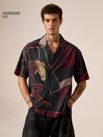 Buy TSS Originals: Midnight Stallion Men Oversize Shirt Online C76