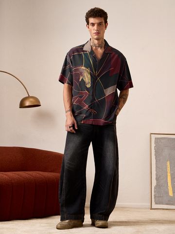 Buy TSS Originals: Midnight Stallion Men Oversize Shirt Online C76