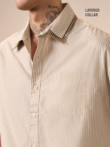 Buy Striped Shirt: Biscuit Oversized Shirts Online C76