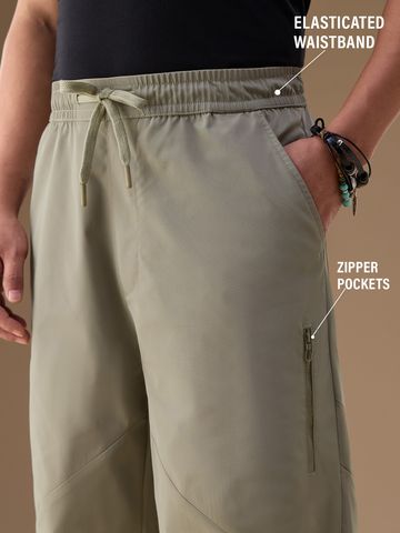 Buy Baggy-Fit Pants: Faded Olive Men Cargo Pants Online F56
