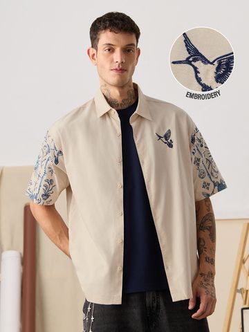 Buy Oversized Shirt: Nature's Tattoo Men Online C76