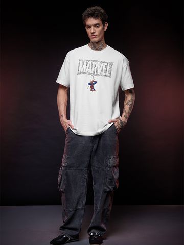 Buy Spider-Man: Hanging Around Men Oversized T-Shirts Online OS23