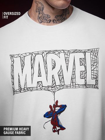 Buy Spider-Man: Hanging Around Men Oversized T-Shirts Online OS23