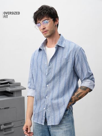 Buy Striped Shirt: Sky High Men Utility Shirts Online C76