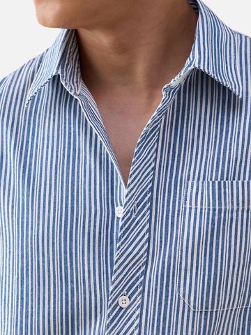 Buy Striped Shirt: Sky High Men Utility Shirts Online C76