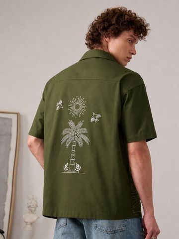 Buy Oversized Shirt: Warli Vibe Men Oversized Shirts Online C76
