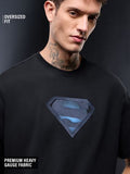 Buy Superman: Blue Logo Men Oversized T-Shirts Online OS23