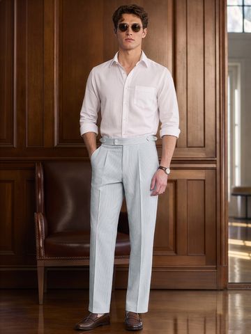 Buy Straight-Fit Pants: Mocha Brown Men Pants Online F56