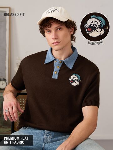 Buy Popeye: The Sailor Men Oversized Polos Online P09