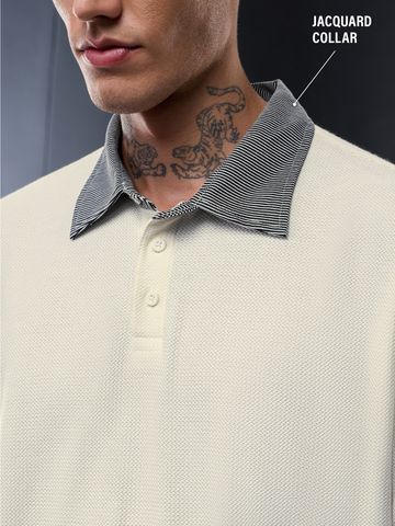 Buy Oversized Polo: Dove Men Oveersized Polo Online P09
