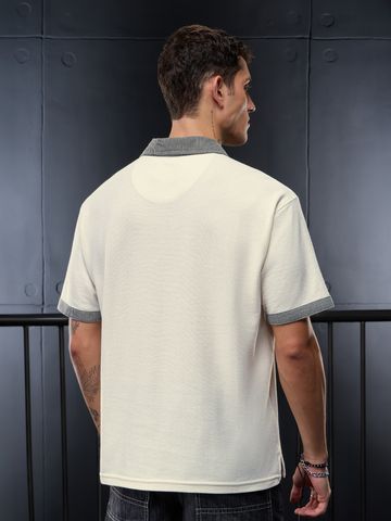 Buy Oversized Polo: Dove Men Oveersized Polo Online P09
