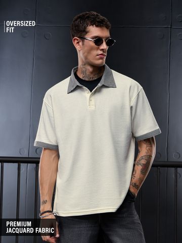 Buy Oversized Polo: Dove Men Oveersized Polo Online P09