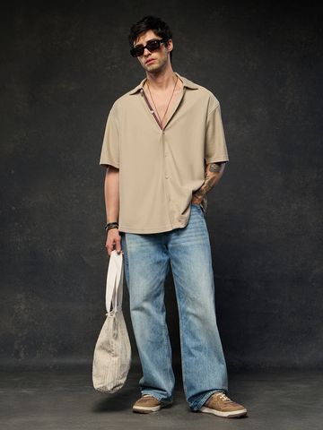 Buy Oversized Shirt: Pinecone Men Oversized Shirts Online C76