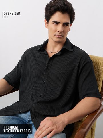Buy Textured Shirt: Raven Men Men Textured Shirts Online C76