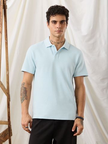 Buy Popcorn Polo: Sky Blue Men Polos Online P09